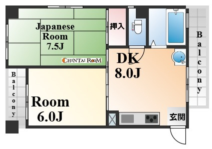 伸和コーポの間取り