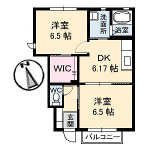 エスポワールⅡB棟の間取り