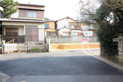 【前面道路含む現地写真】 | 宇治市神明宮北　注文建築　建築条件なし　土地