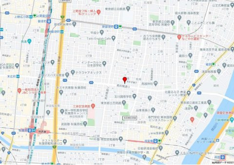 台東区鳥越１丁目の事務所の地図