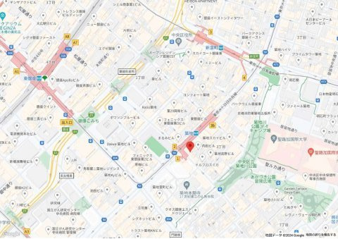 築地スクエアビルの地図
