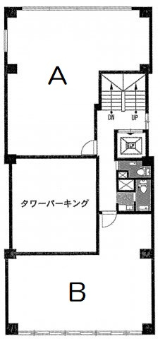 新宿区新宿１丁目の事務所の間取り