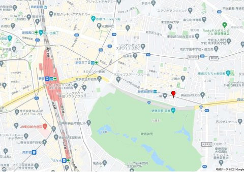新宿区新宿１丁目の事務所の地図