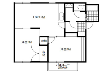 【間取り】 | サニーヒル今泉Ａ