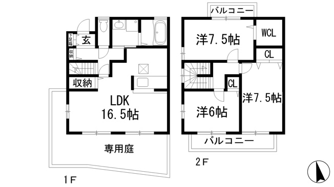 【間取り】 | 山中タウンハウスＢ棟