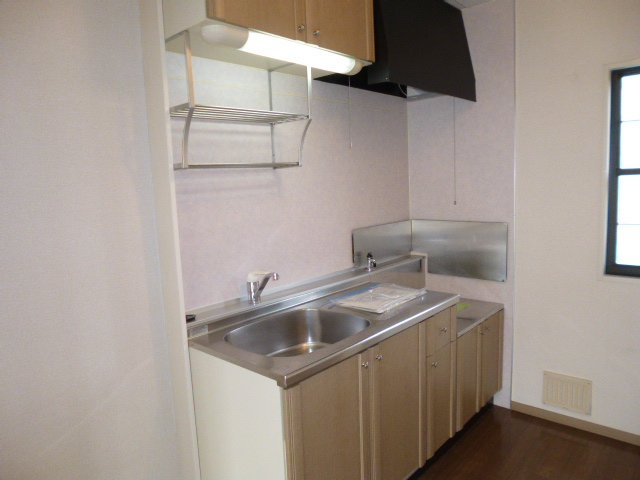 ビアン連島Ｂのキッチン|ガスコンロ設置可