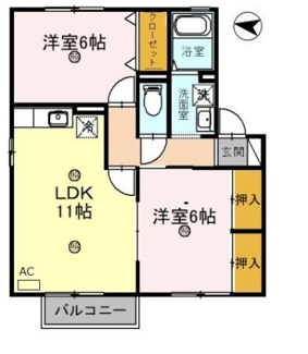 【間取り】 |  コーポはおりや　Ａ棟 