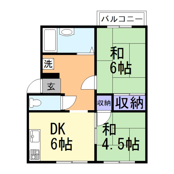荒木ハイツの間取り