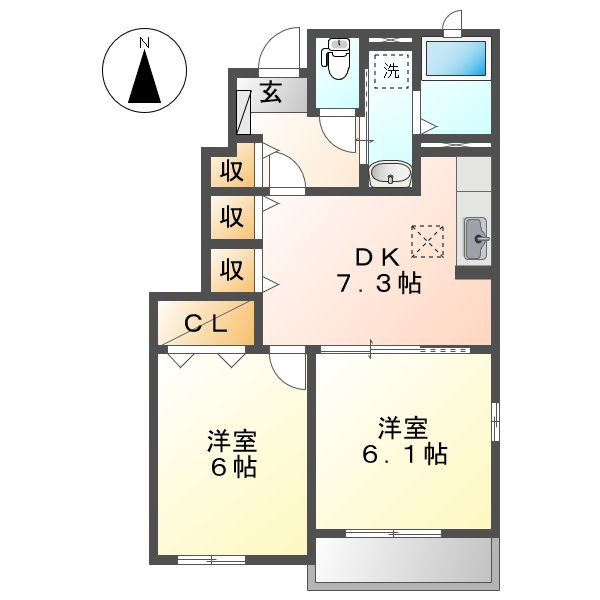 アンジュ.Ｋの間取り
