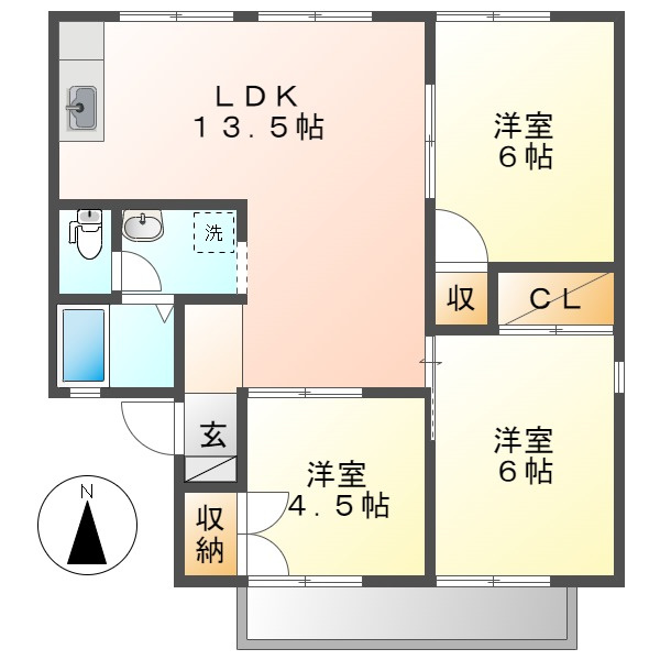 セジュール福島の間取り