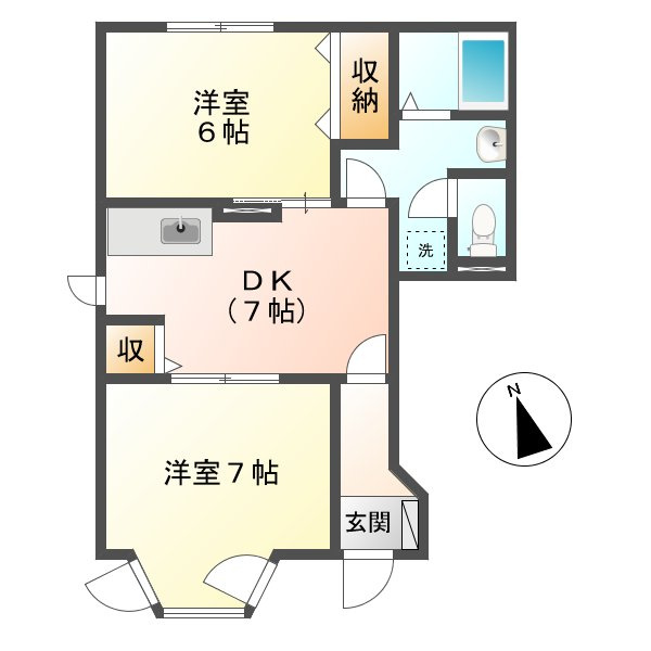 ハイムサンビレッジBの間取り