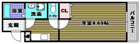 フジパレスアサヒの間取り
