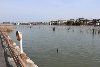 【周辺】 | 大津市本堅田四丁目1-3　戸建て | 徒歩1分で内湖に到着