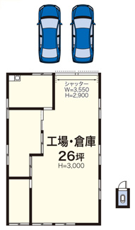 【間取り】 | 新吉田町511貸工場・貸倉庫 | 平面図
