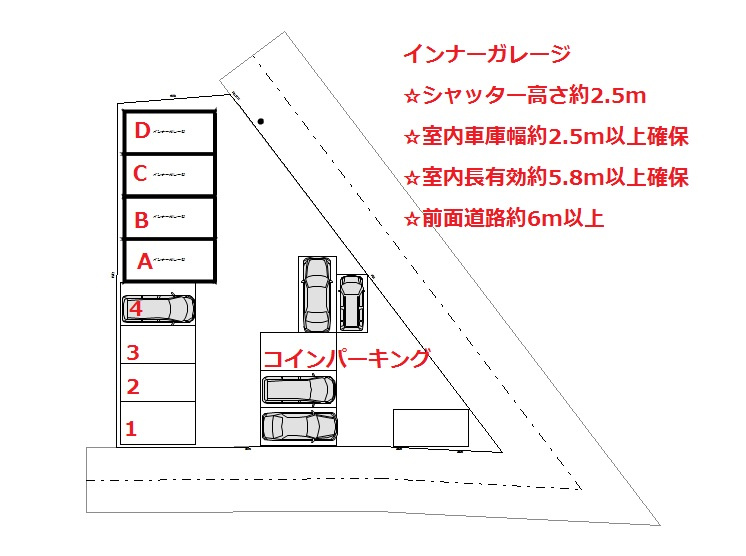 青空ガレージ下坂部２丁目100（管理番号：41）の区画図