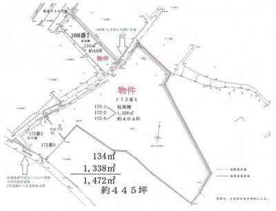 【地図】 | 大津市南小松172-2、他3筆　売土地