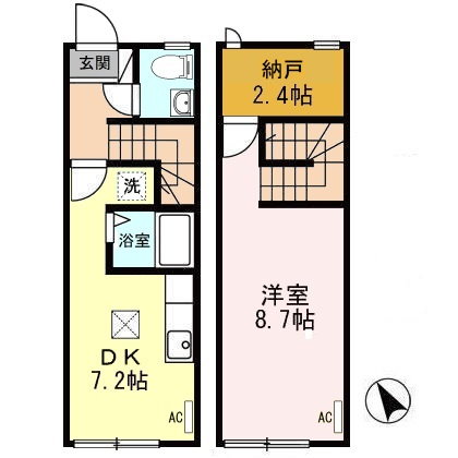 Ｙ’ｓＡＰ厨川の間取り