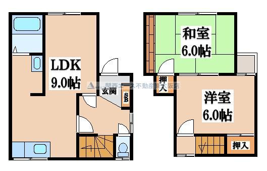 【間取り】 | 都塚１丁目貸家