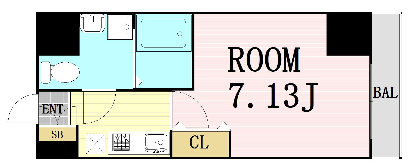 ウインズコート西梅田2　仲介手数料無料の間取り