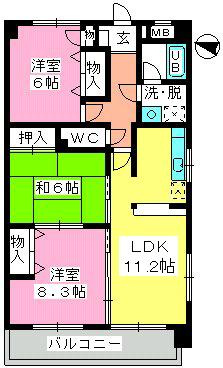 【間取り】 | ルミエール諸岡