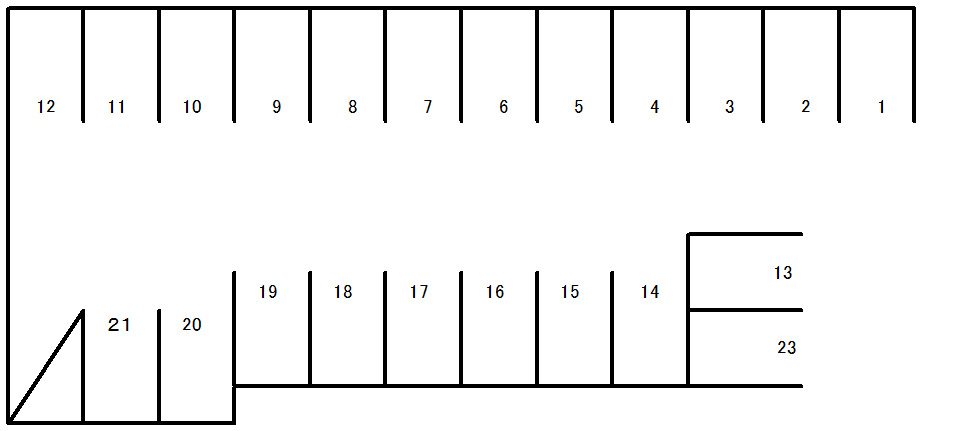 マクタハイム駐車場の区画図