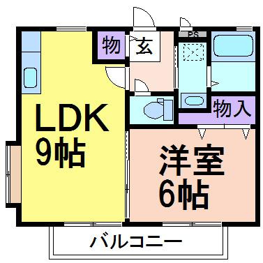 プレミール泉の間取り|人気の１ＬＤＫです