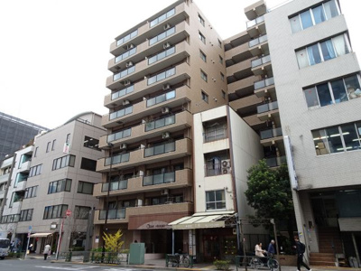 【外観】 | セザール根岸 | セザール根岸　ＳＲＣ造の分譲賃貸！２００１年３月築！セキュリティー安心！鶯谷駅から徒歩３分・入谷駅から徒歩9分の好立地！買い物便利！尾竹橋通り沿い！設備充実！