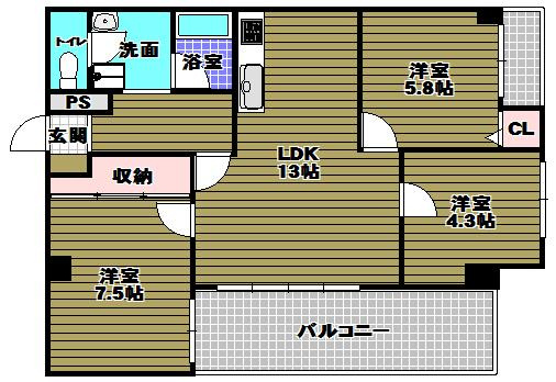 ガーデンハイム狭山A棟の間取り
