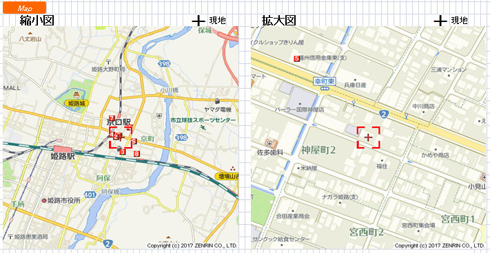 カーサクレア神屋町の地図