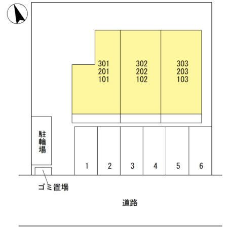 カーサクレア神屋町の区画図