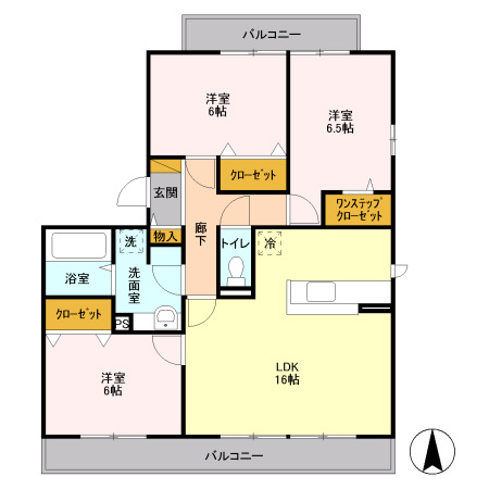 ボナールＡの間取り
