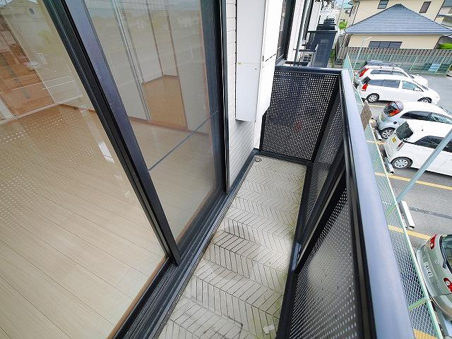 ジェイアール郡山Aのバルコニー|広々としたバルコニーです