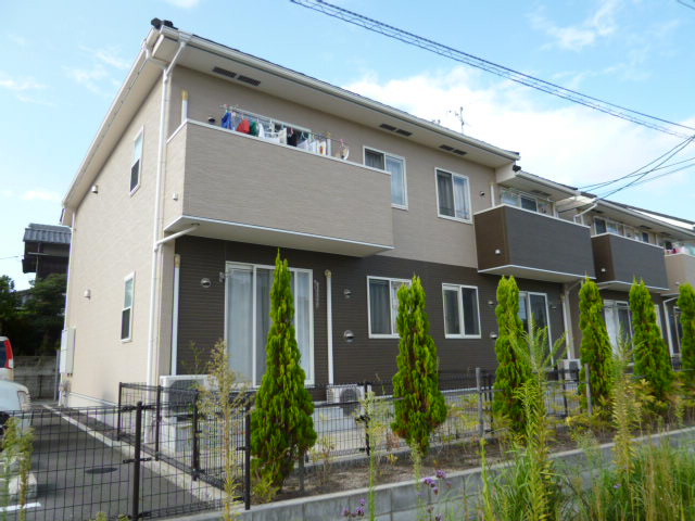 倉敷市真備町有井のアパートの外観