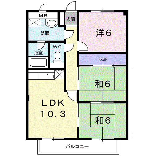 メゾンホワイトの間取り