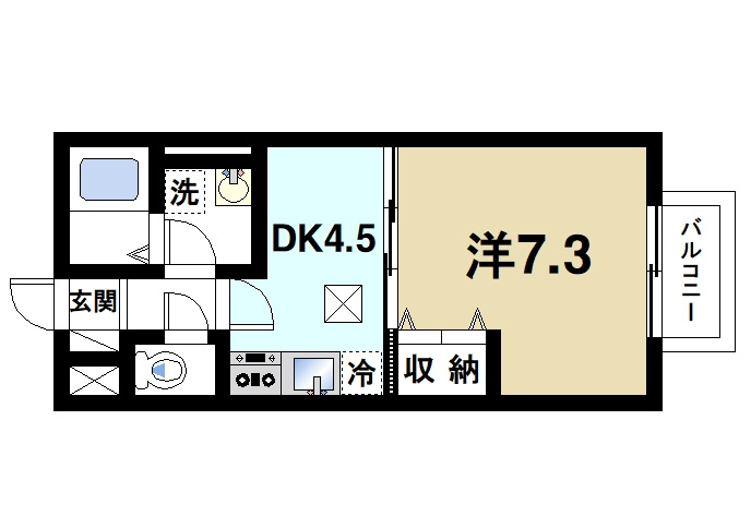 ステラ西大寺の間取り|通風良好な物件です