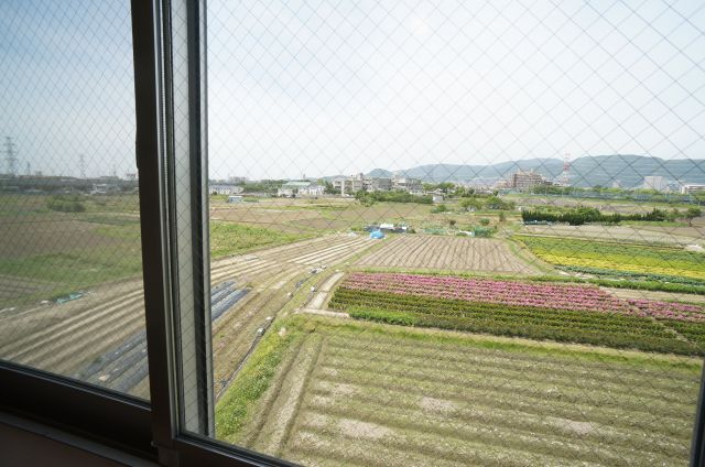 グランシャリオのその他|寝室から見える景色は畑と青空が広がっています