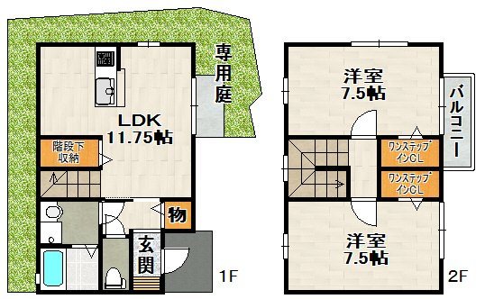 ウィルコート口谷東　A棟の間取り