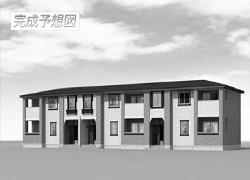 倉敷市徳芳のアパートの外観