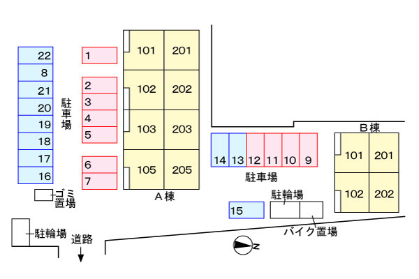 グランモデッサAの区画図