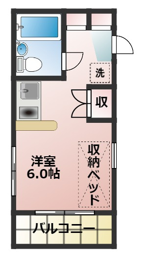 ベルトピア日吉Ⅱの間取り|室内洗濯機置場、都市ガス、IHクッキングヒーターなど嬉しい設備♪
