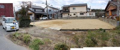 【外観】 | 大津市本堅田5丁目2341-4　売土地 | 付属土地（手前）含む東側からのカット