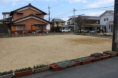 【外観】 | 大津市本堅田5丁目2341-4　売土地 | 南東側から敷地北方向