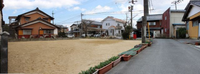 【前面道路含む現地写真】 | 大津市本堅田5丁目2341-4　売土地 | 南東側道路西からのカット