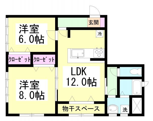 HANAYA第２ビルの間取り|２階はこのお部屋とオーナー様事務所のみ