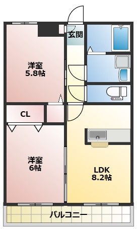 【間取り】 | ナインズシャトー Ⅱ