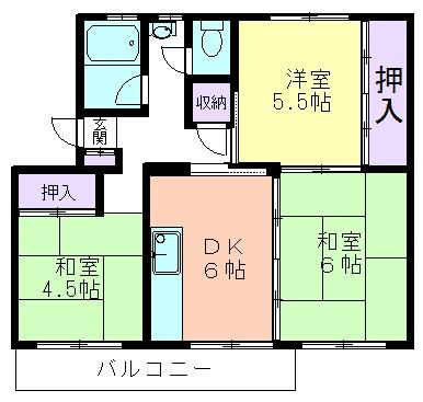 小川団地7号棟の間取り