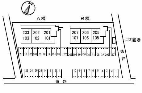 プログレス　A棟の区画図
