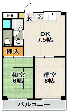 ガーデンハイツ山本の間取り
