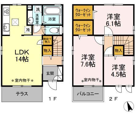 【間取り】 | 国立富士見台２丁目戸建