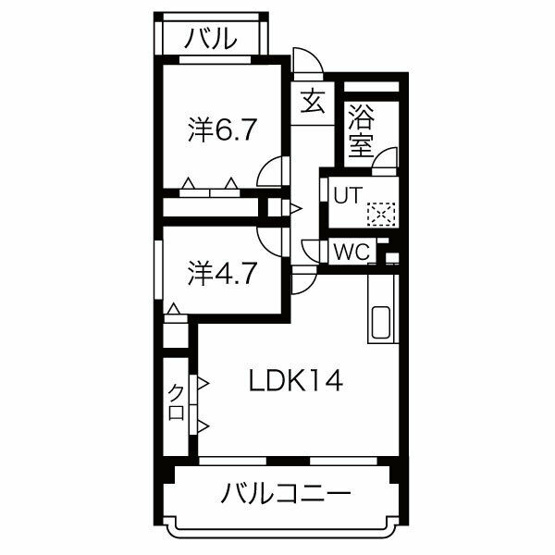 【間取り】 | クレセール阿倍野
